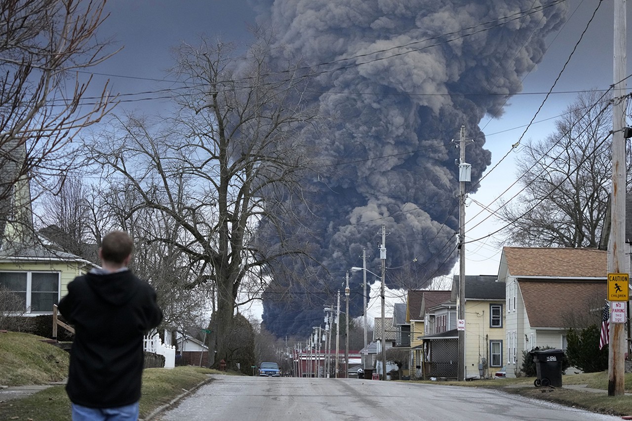 OUT: Norfolk Southern
Norfolk Southern got a lot of heat after a February 2023 train derailment in East Palestine, Ohio. The derailment ignited a chain of events that ended in a controlled burn of the train’s toxic load of chemicals, mainly vinyl chloride, and released numerous chemicals into nearby waterways. The plume of thick black smoke soared above homes and waterways, painting a dark picture for the weeks to come. And just a few months later, another train derailed not far from East Palestine. In 2023, as Cincinnati voters were preparing to vote on Issue 22, which would approve the sale of the Cincinnati Southern Railway (CSR) to Norfolk Southern, some voters raised concerns about future safety if the city relinquished control of its railway to a company that has lobbied against safety regulations that some believe ultimately caused the fiery explosion in East Palestine.